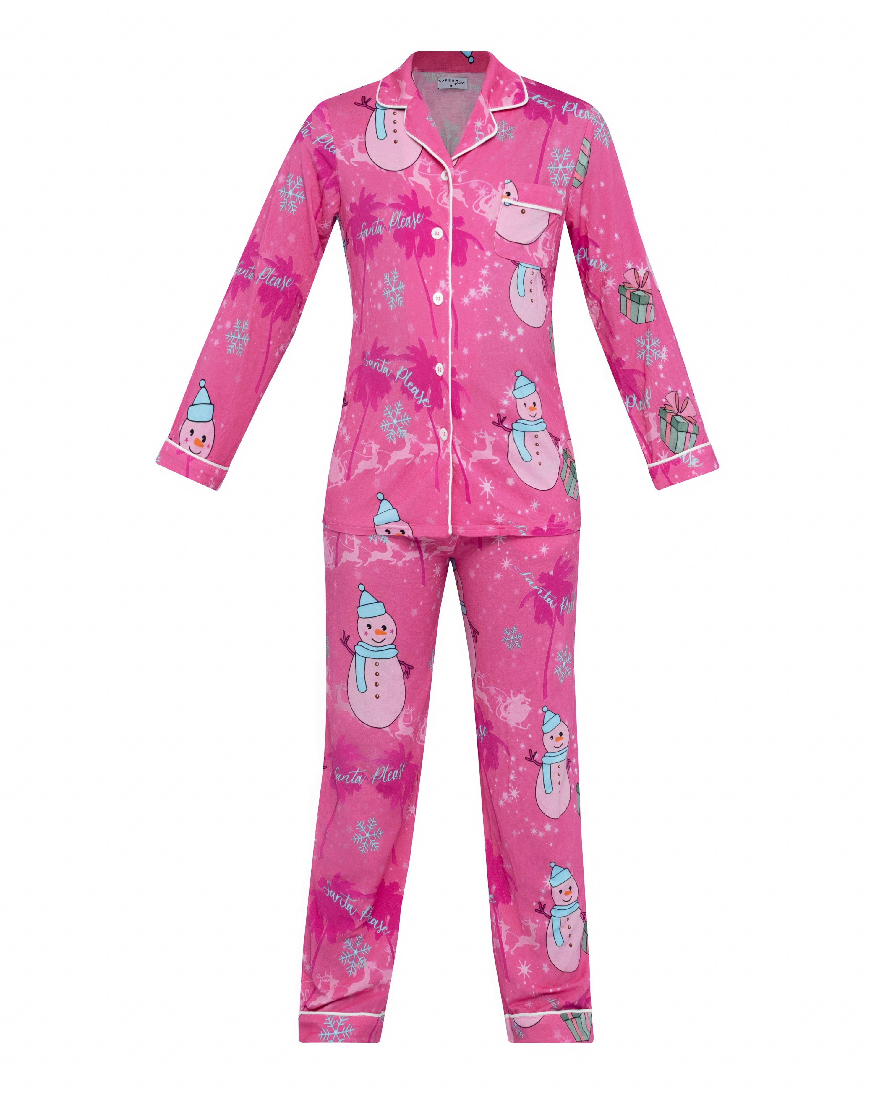 Santa Please Mommy and Me PJ Set - Pink - Caresha Please LLC 