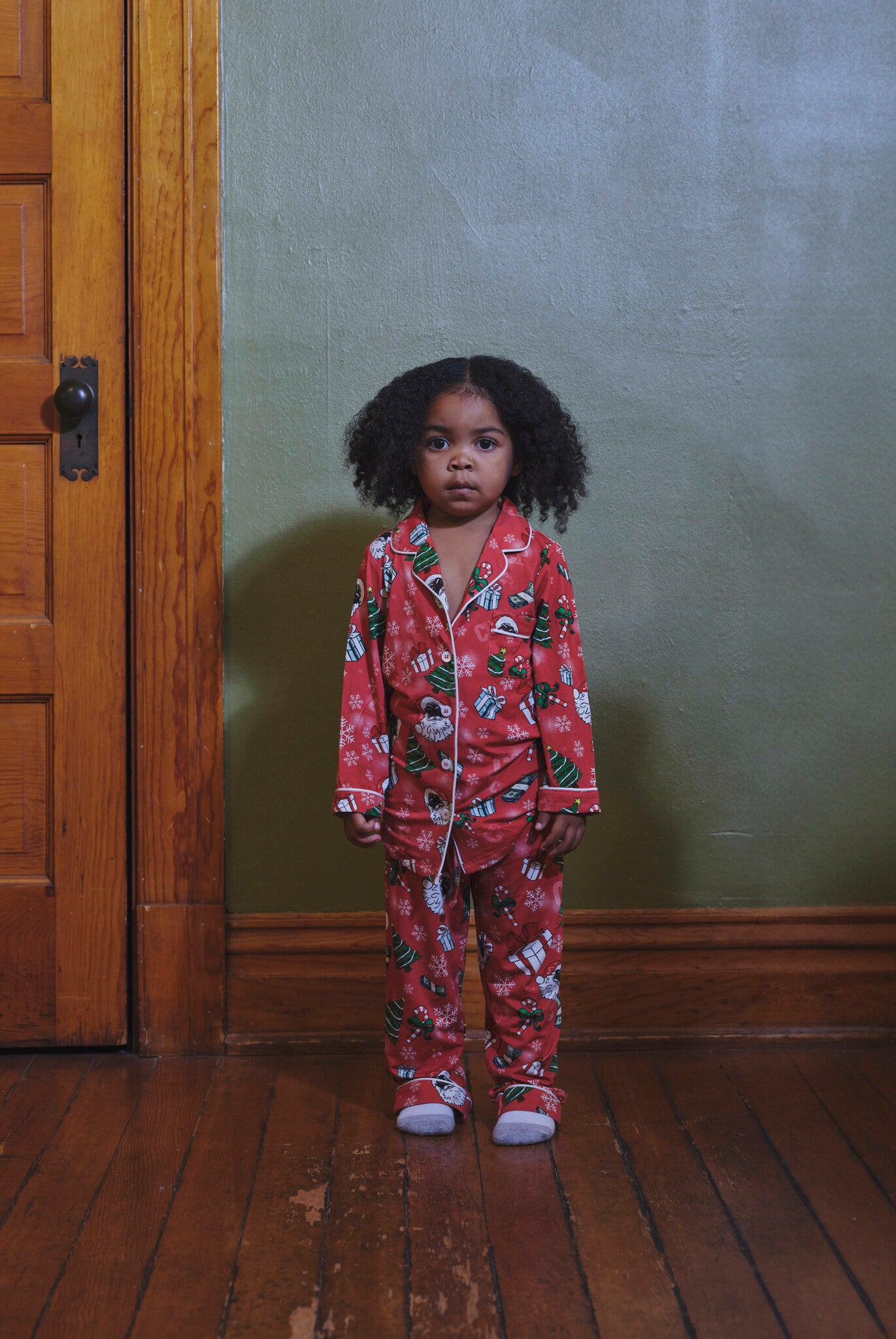 Santa Please PJ Set - Red (Women’s, Men’s, and Kids) - Caresha Please LLC 